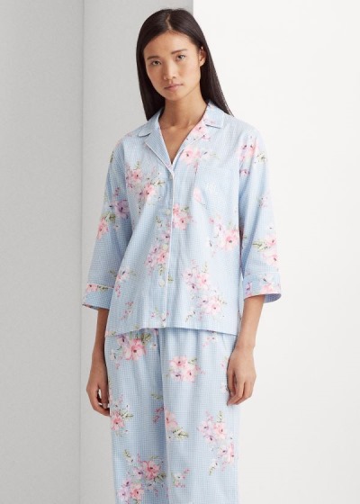 Ralph Lauren Print Cotton-Blend Pyjamas Dame Danmark (QSKAJ3420)